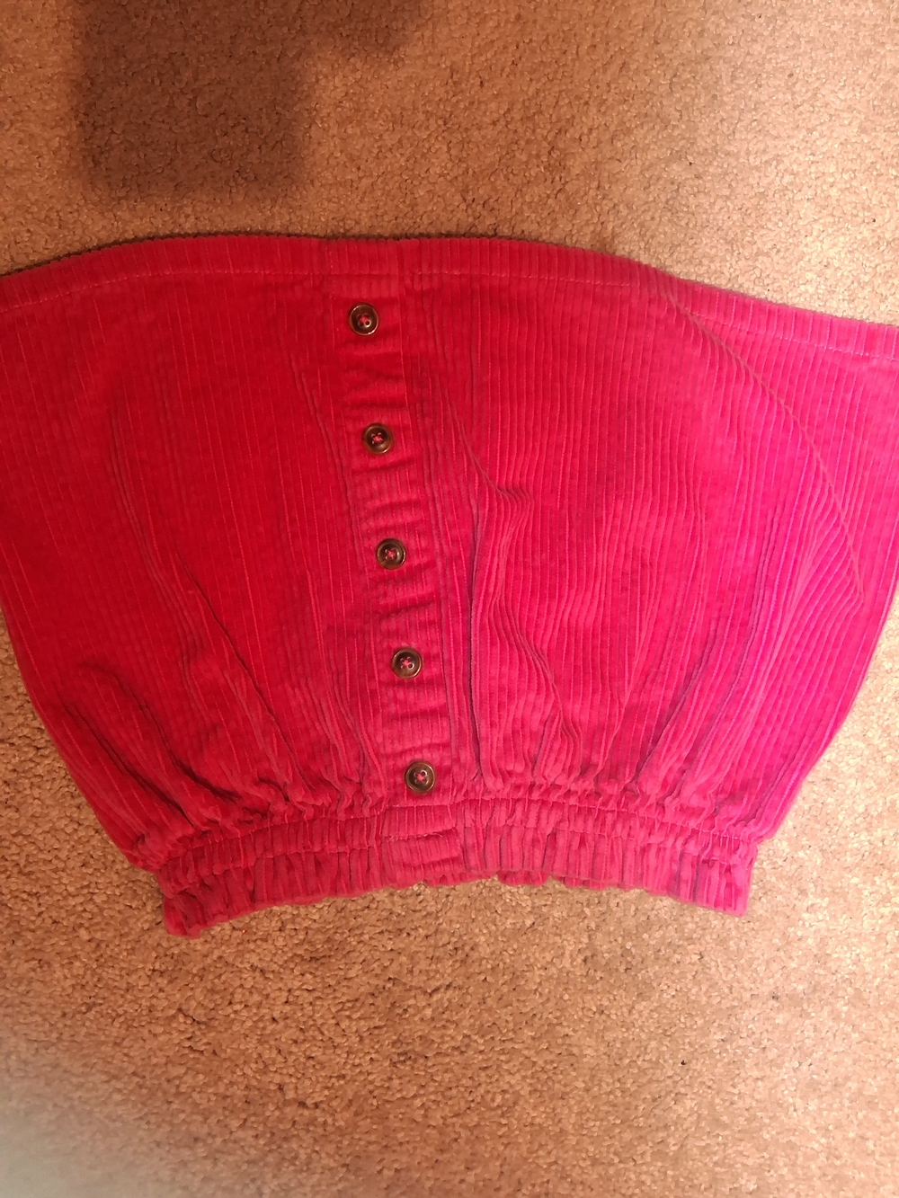 Isaac Mizrahi Hot Pink Corduroy Elastic Waist Skirt